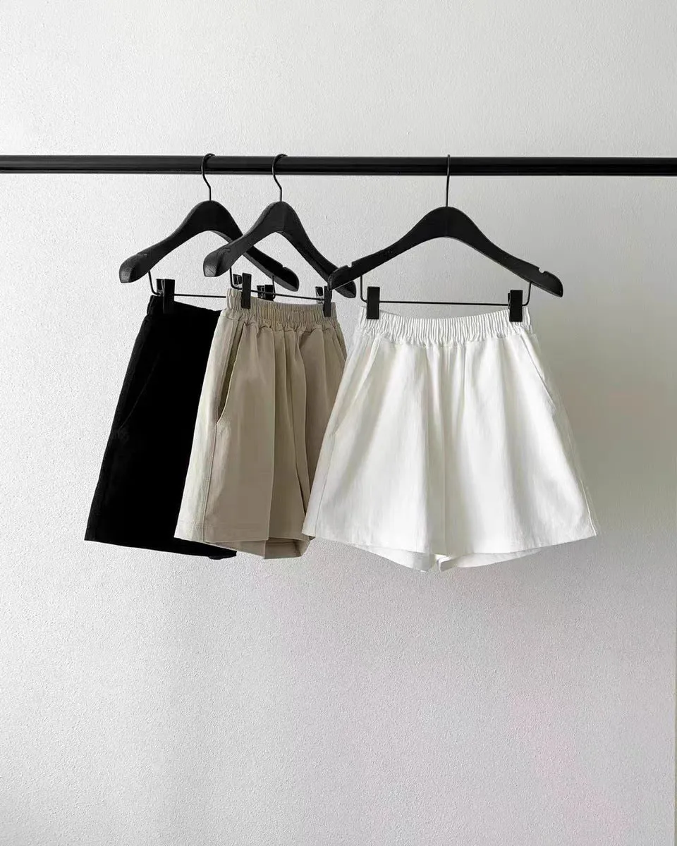 Cotton Casual Shorts in Three Colors