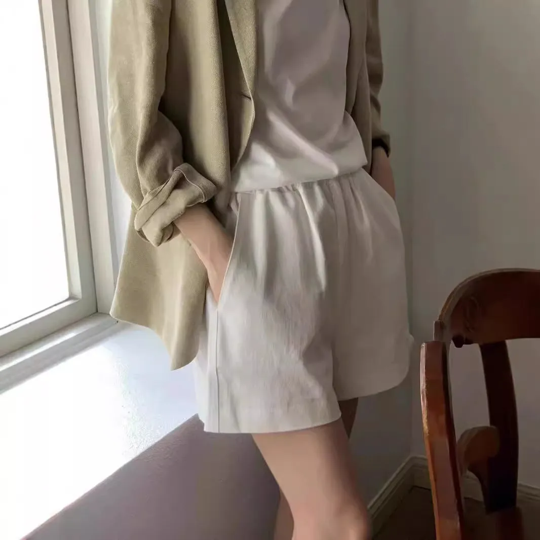Cotton Casual Shorts in Three Colors