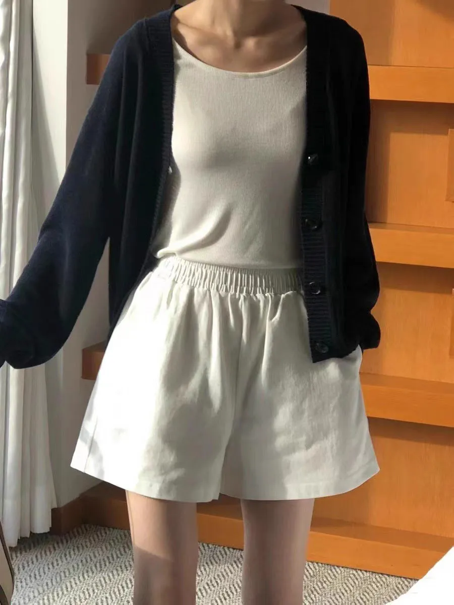 Cotton Casual Shorts in Three Colors