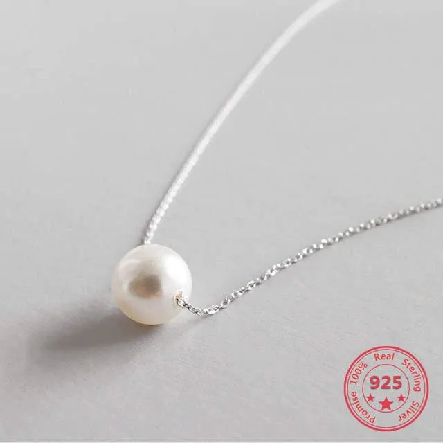 Dainty Simulated-Pearl Pendant Necklace