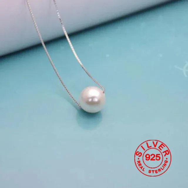 Dainty Simulated-Pearl Pendant Necklace