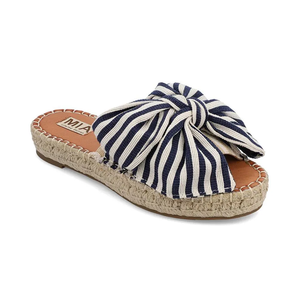 Danielle Navy Striped Sandals