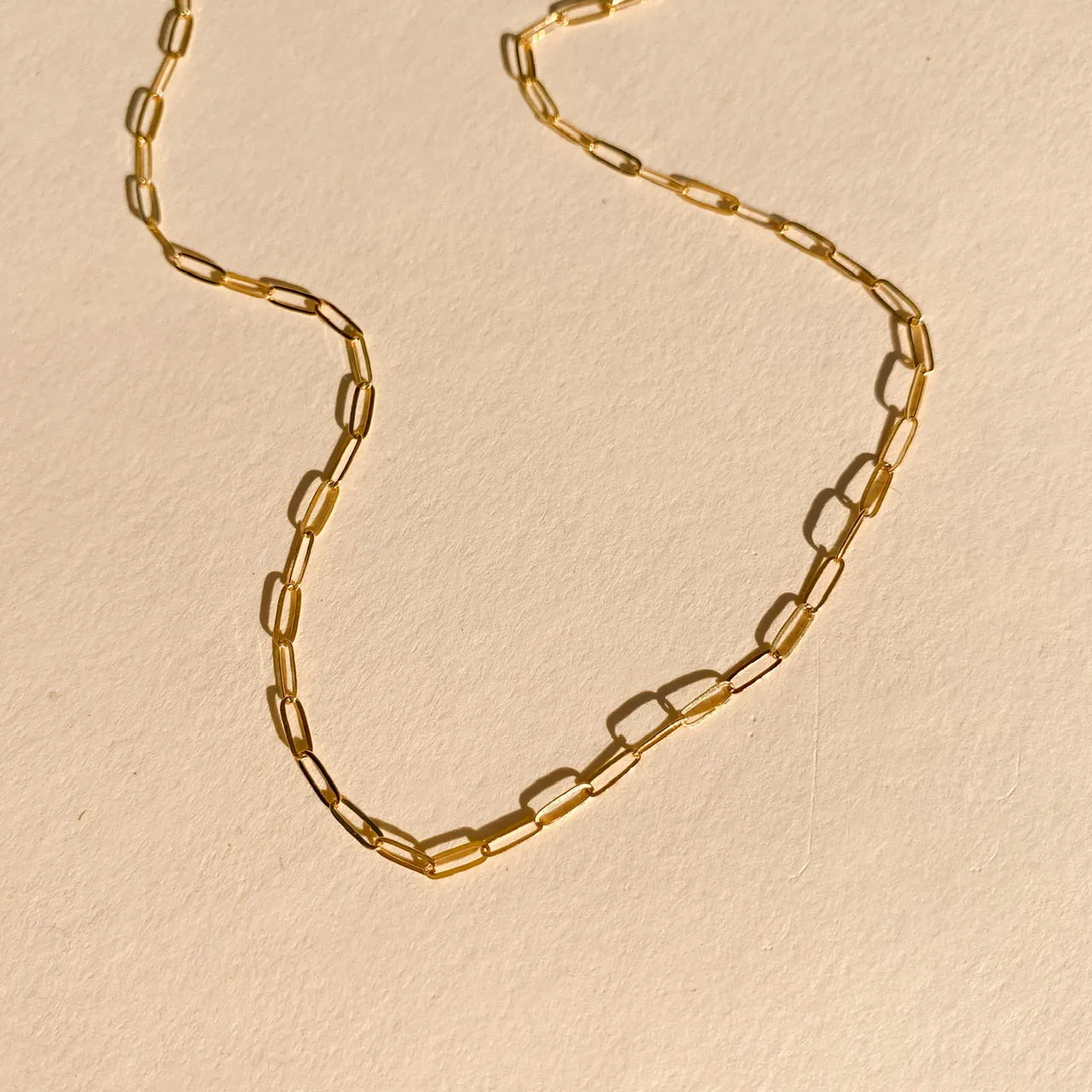 Dia Oval Chain Necklace - 14Kt Gold Fill