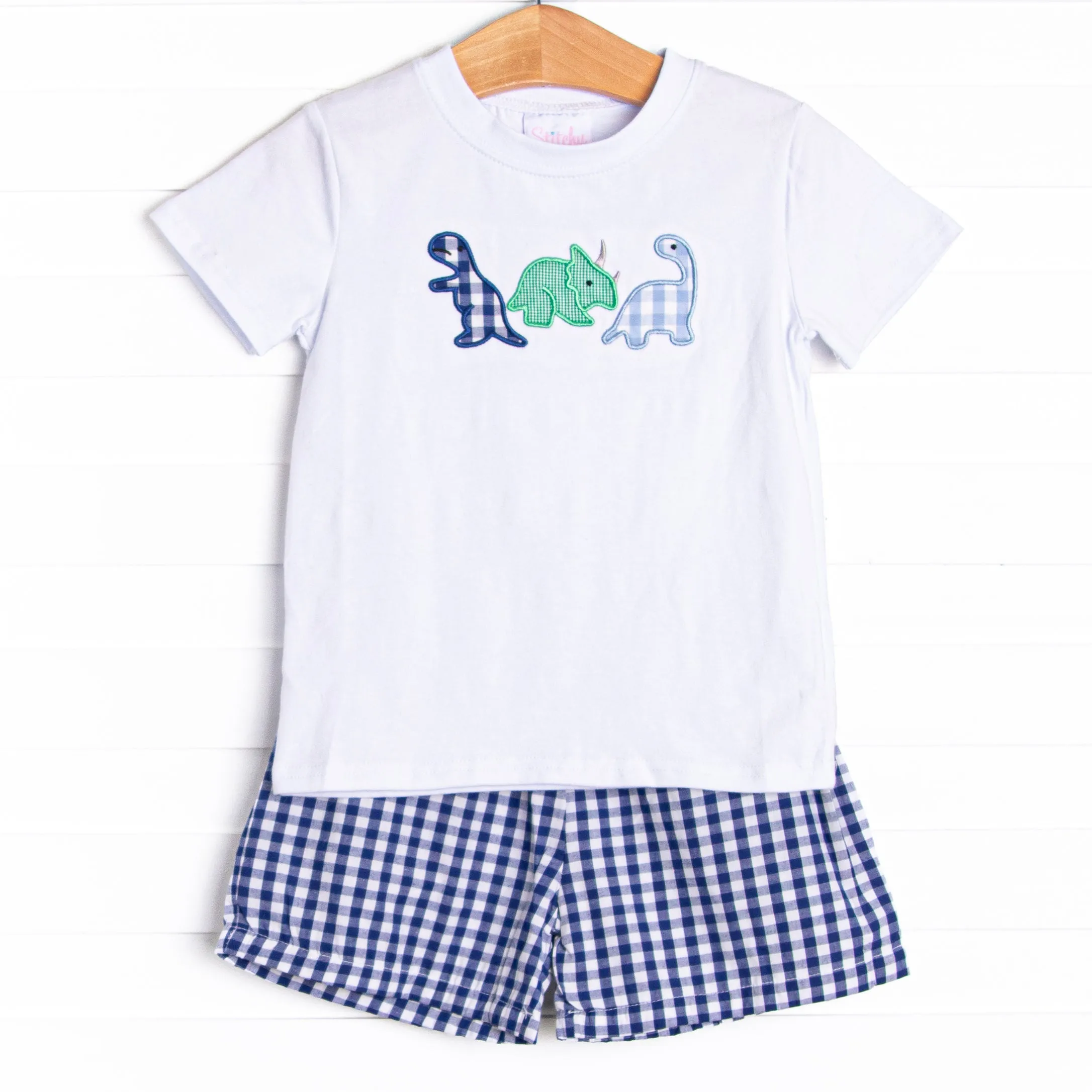 Dino Days Short Set, Blue