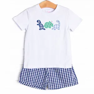 Dino Days Short Set, Blue
