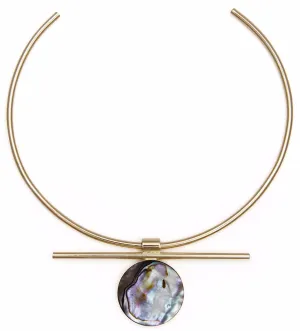 Division Collar in Gold with Abalone