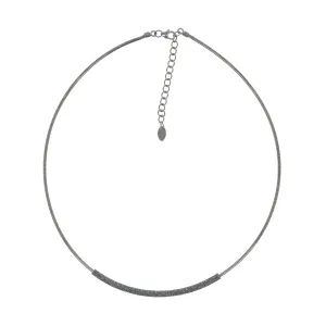 DNA Ruthenium Plated Sterling Silver "Polvere" Necklace