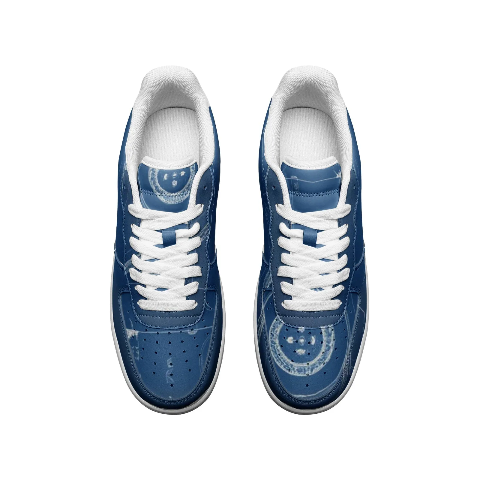 Duo Modern Scorpion Athletics "Don't Sweat The Technique" Unisex Low Top Leather Sneakers