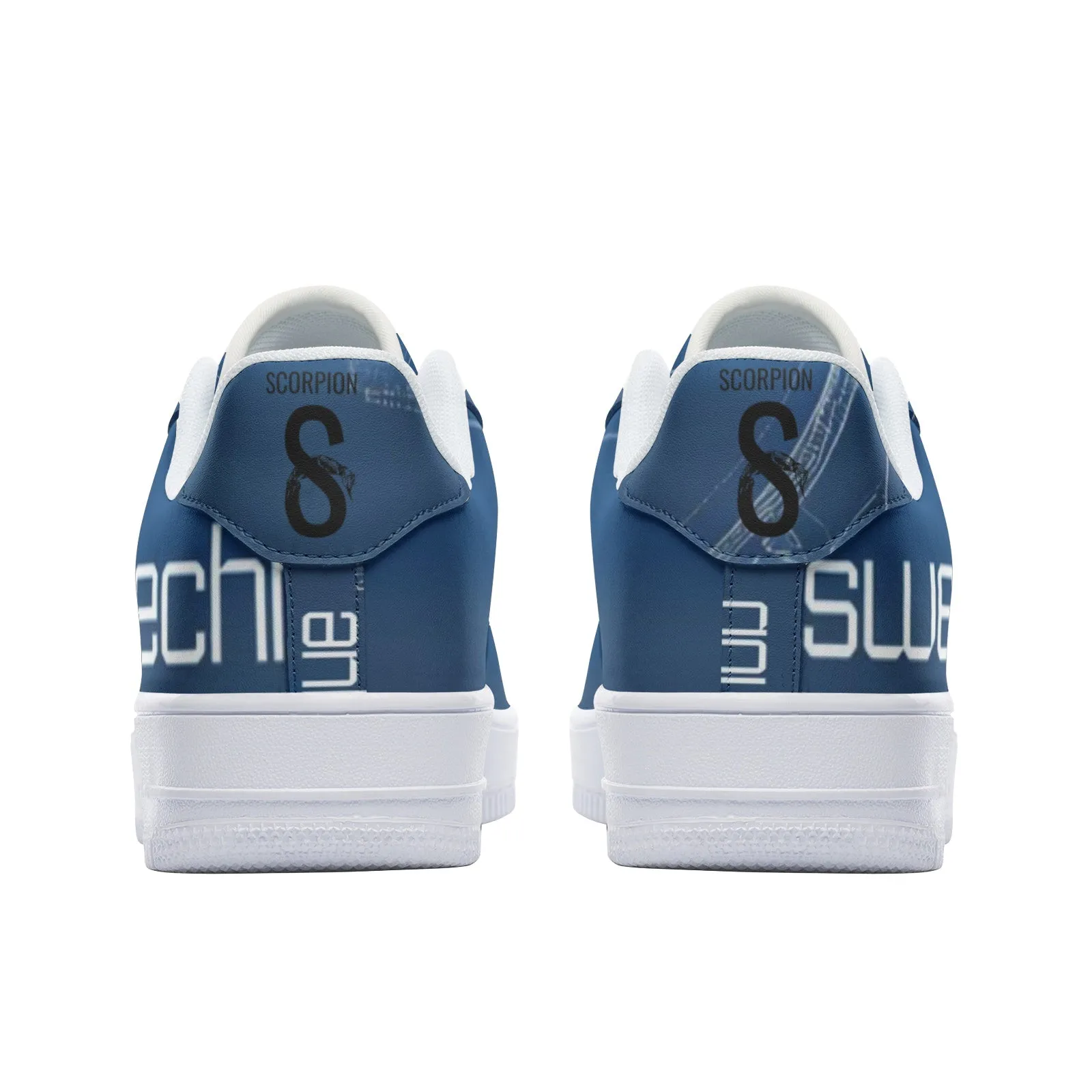 Duo Modern Scorpion Athletics "Don't Sweat The Technique" Unisex Low Top Leather Sneakers