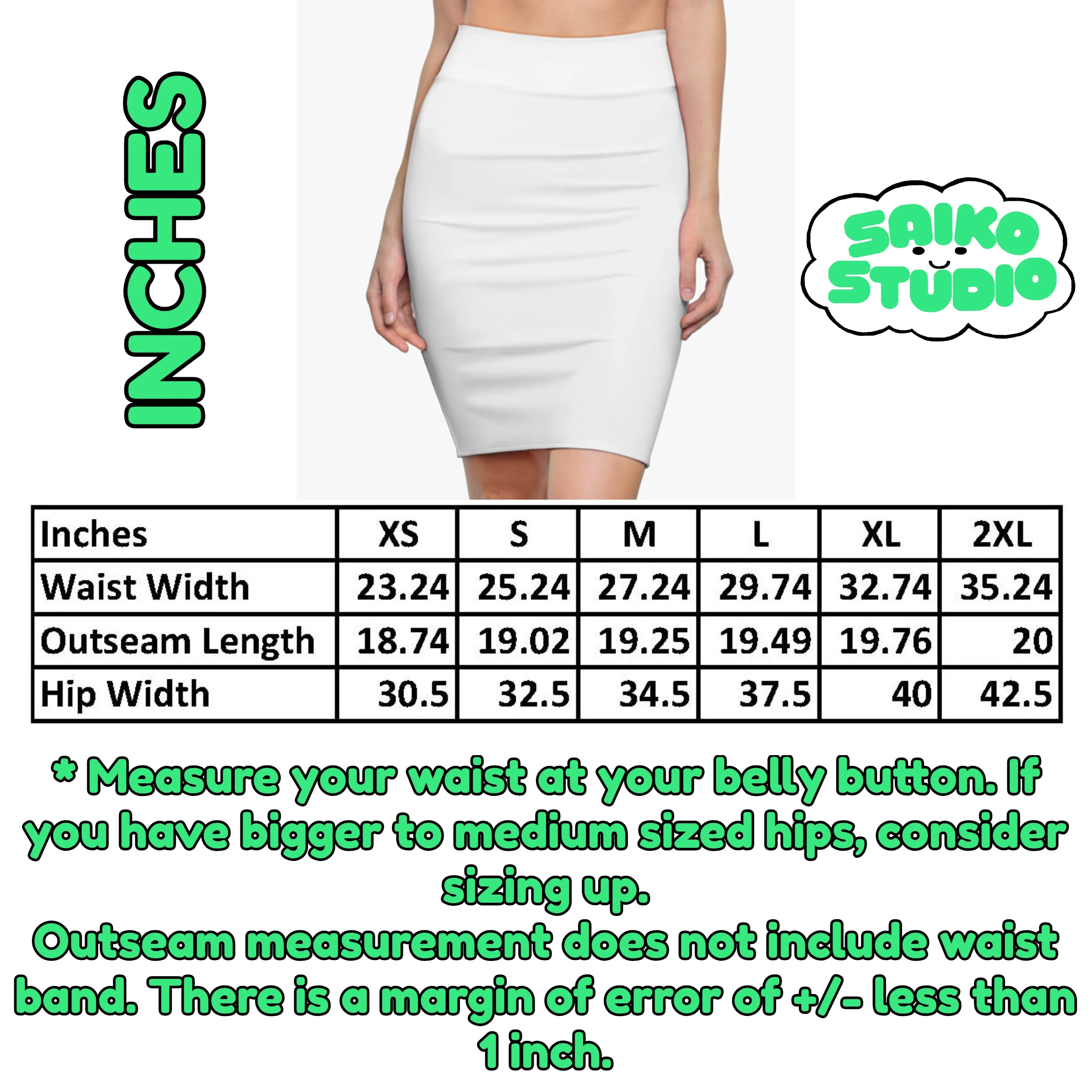 Easter Peeps Pastel Bunny Womens Pencil Skirt - Saiko Studio
