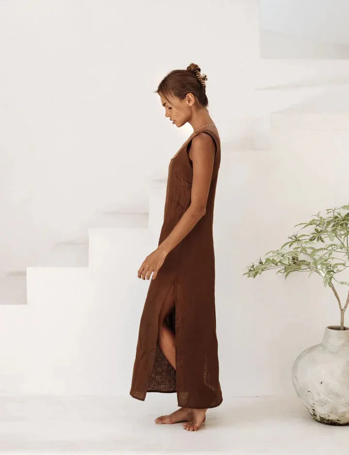 ELBA DRESS | CHOCOLATE