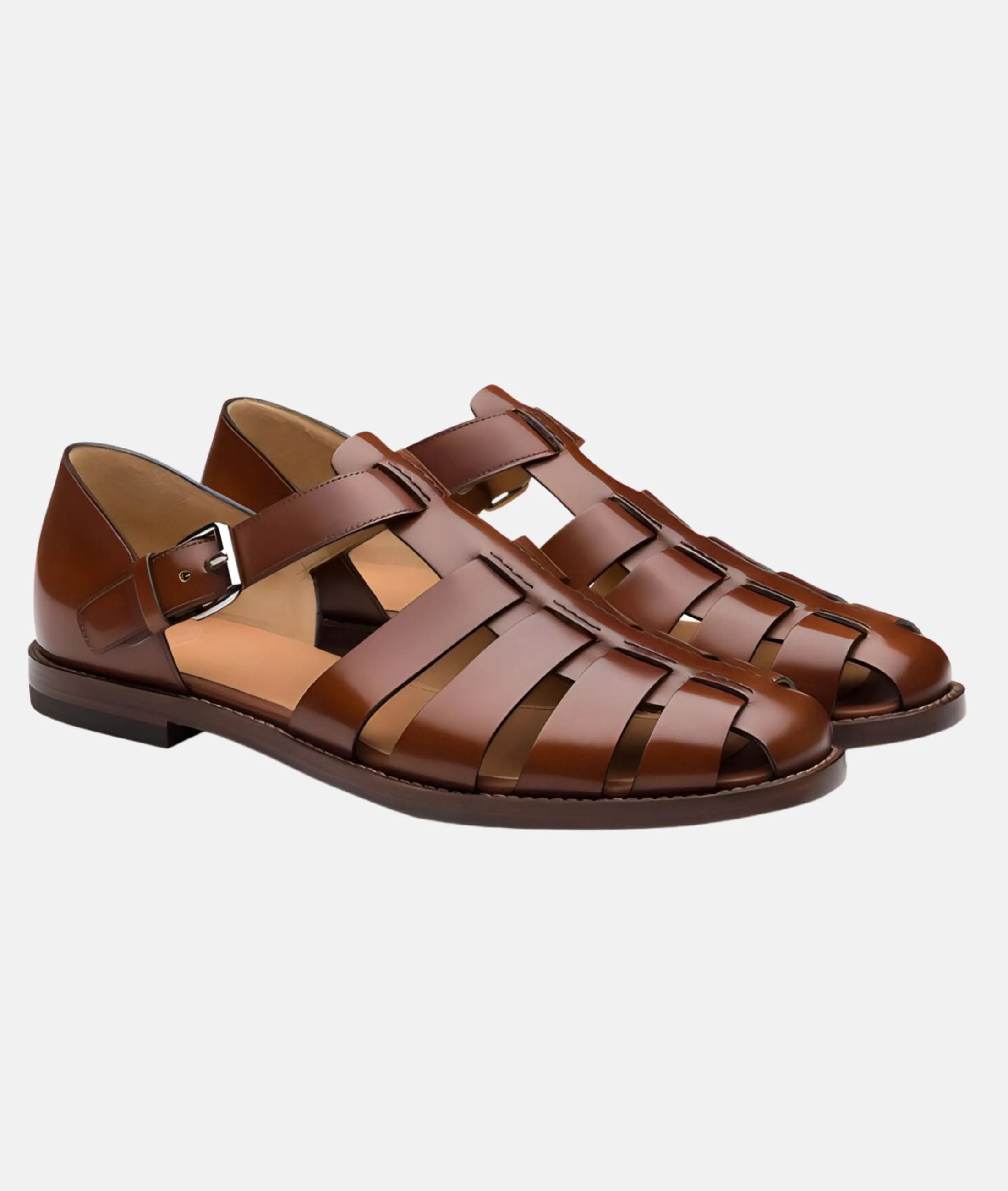 Elegant, fashionable strappy sandals