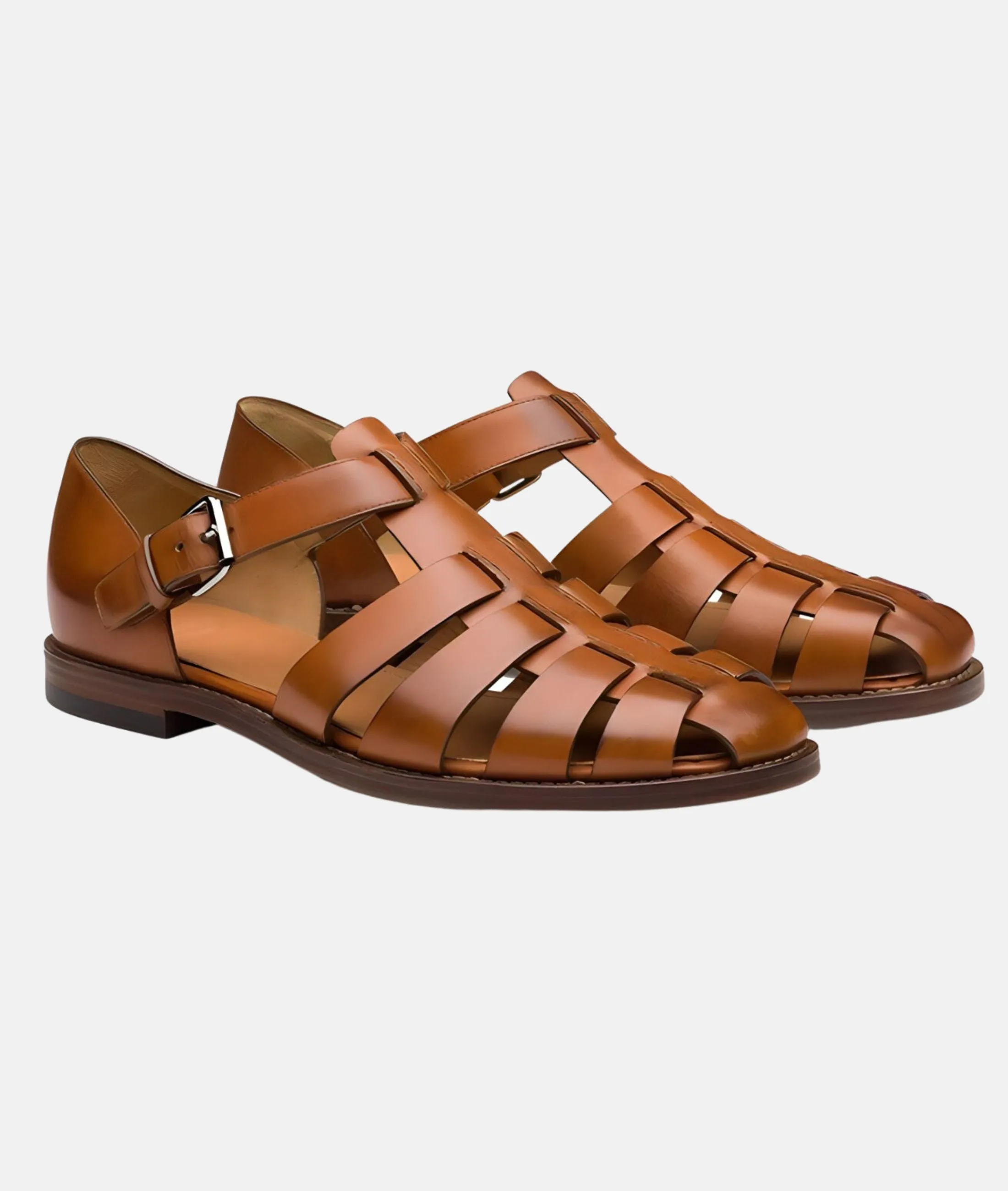 Elegant, fashionable strappy sandals