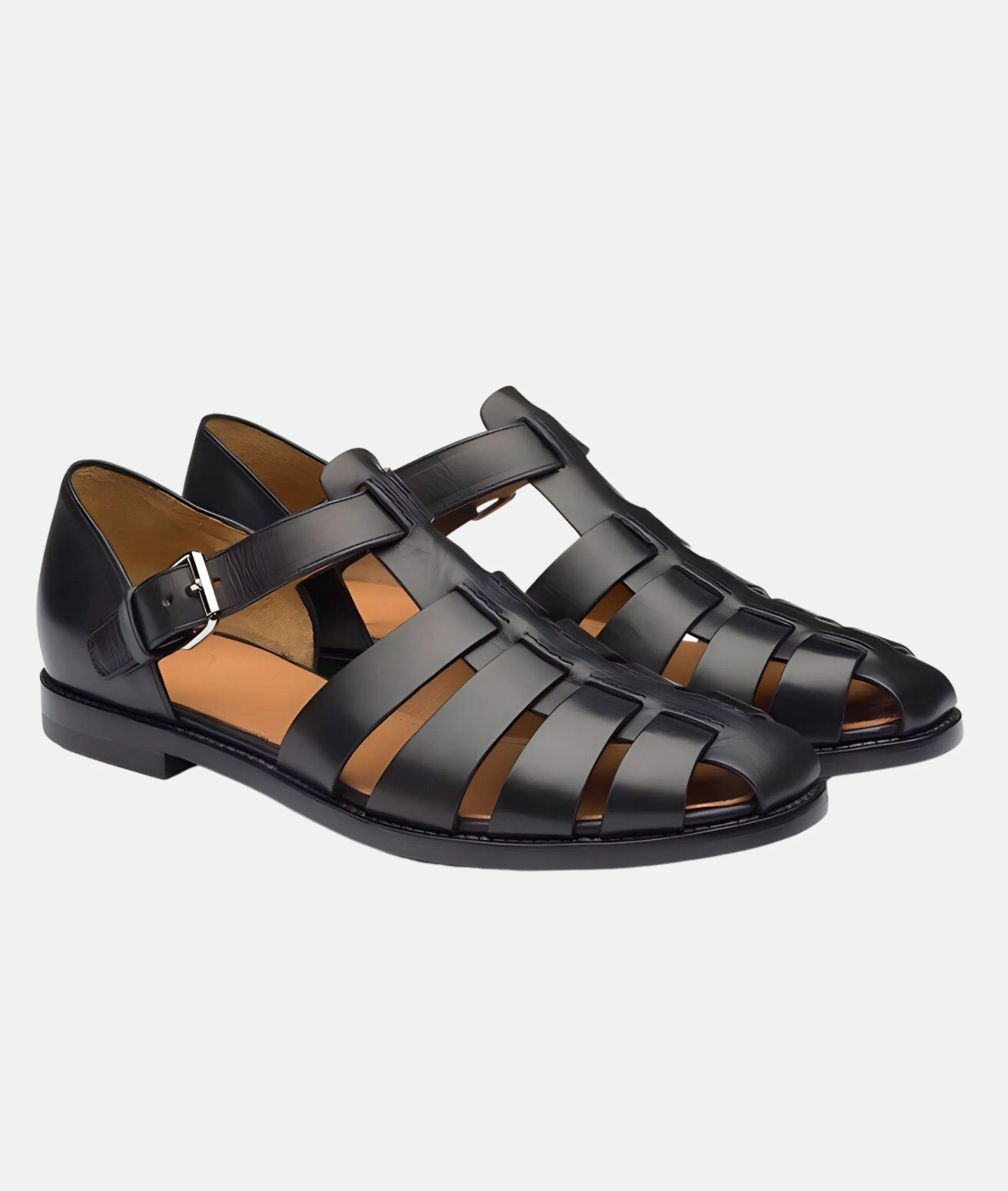 Elegant, fashionable strappy sandals