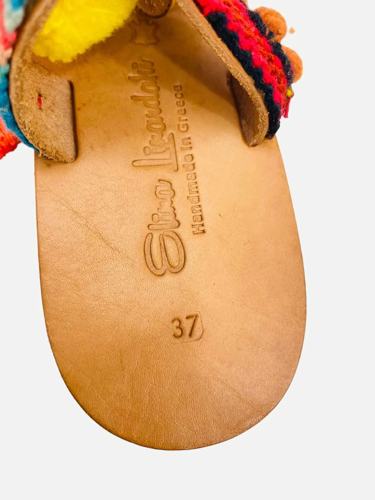 ELINA LINARDAKI Gladiator Beige Multicolor Sandals 37