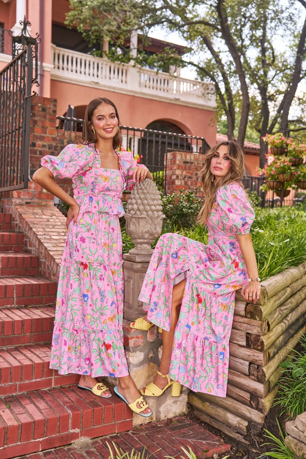 Emma Skirt in Pink Wildflower by Sheridan French