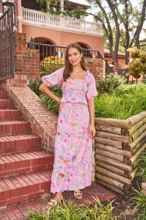 Emma Skirt in Pink Wildflower by Sheridan French