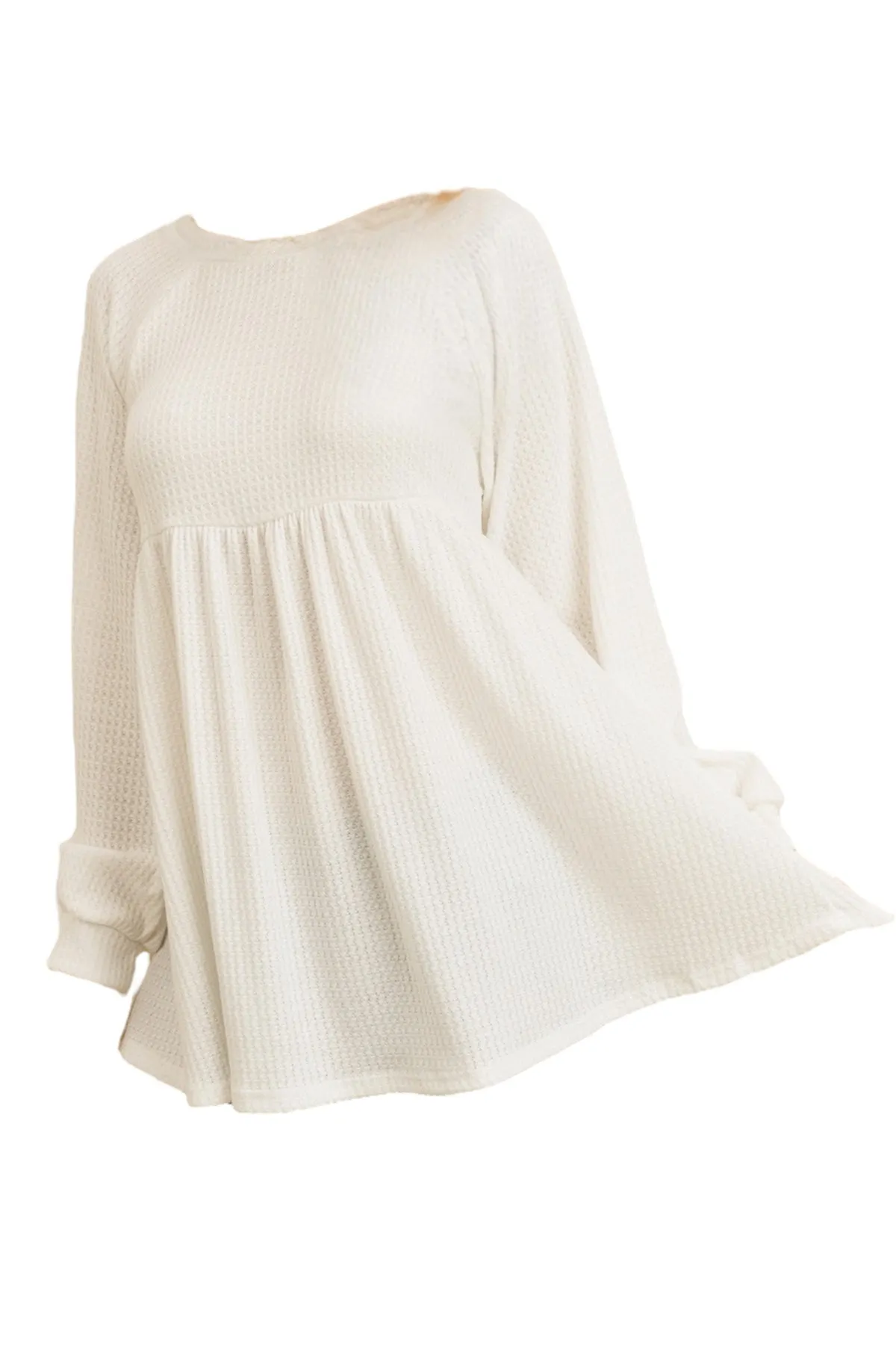 Empire Waist Waffle Tunic