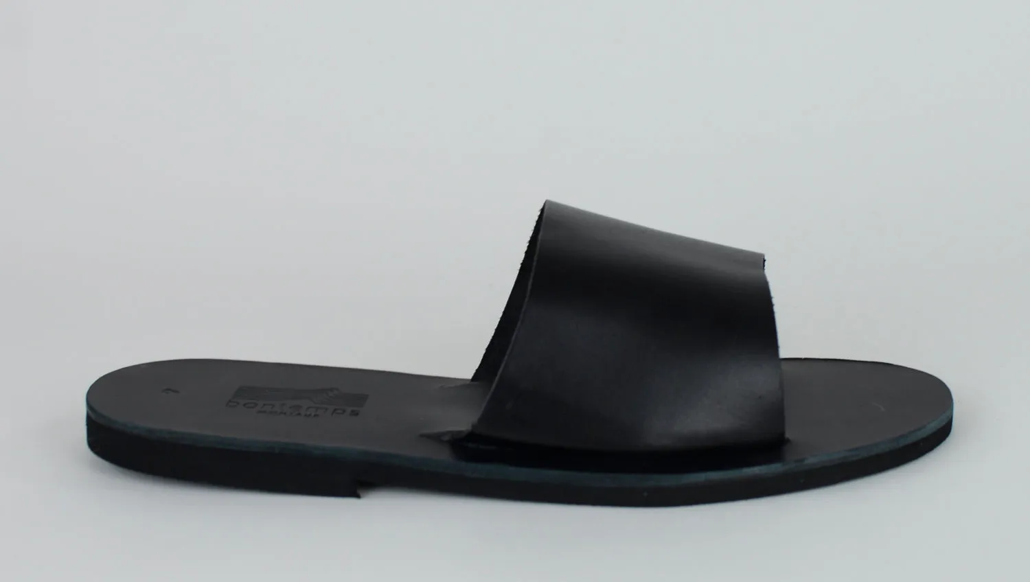 EROS BLACK LEATHER SANDALS