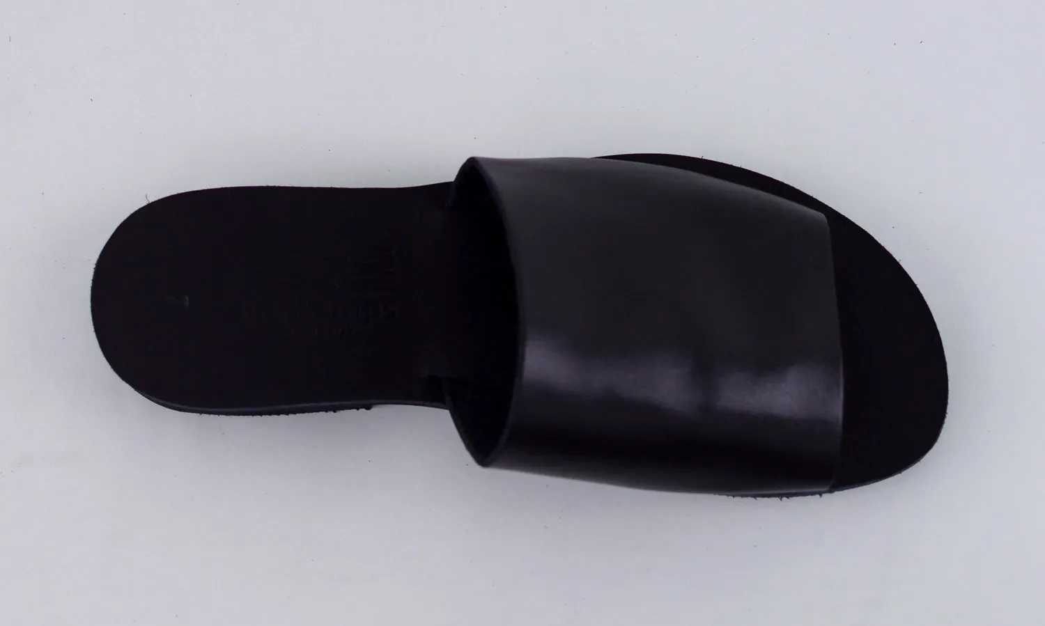 EROS BLACK LEATHER SANDALS