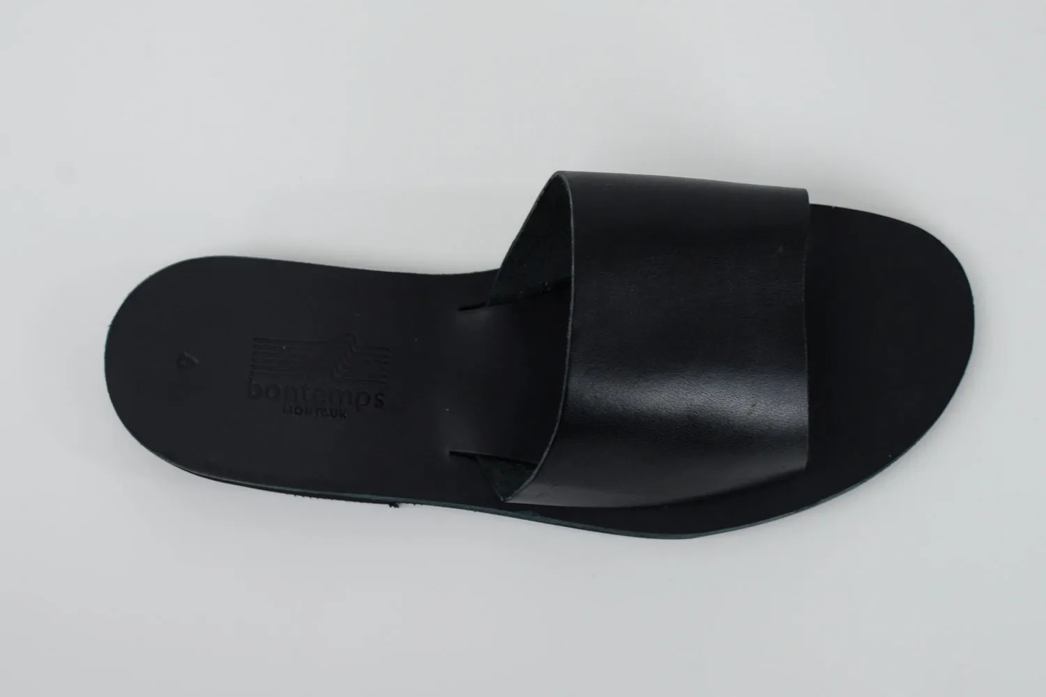 EROS BLACK LEATHER SANDALS