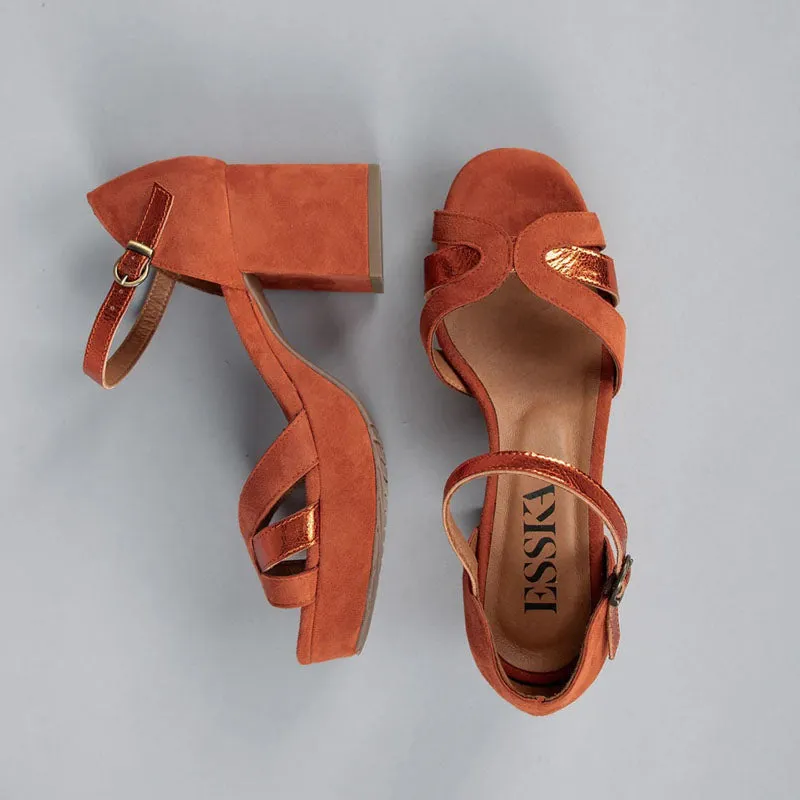 ESSKA Caro Suede Sandals in Rust