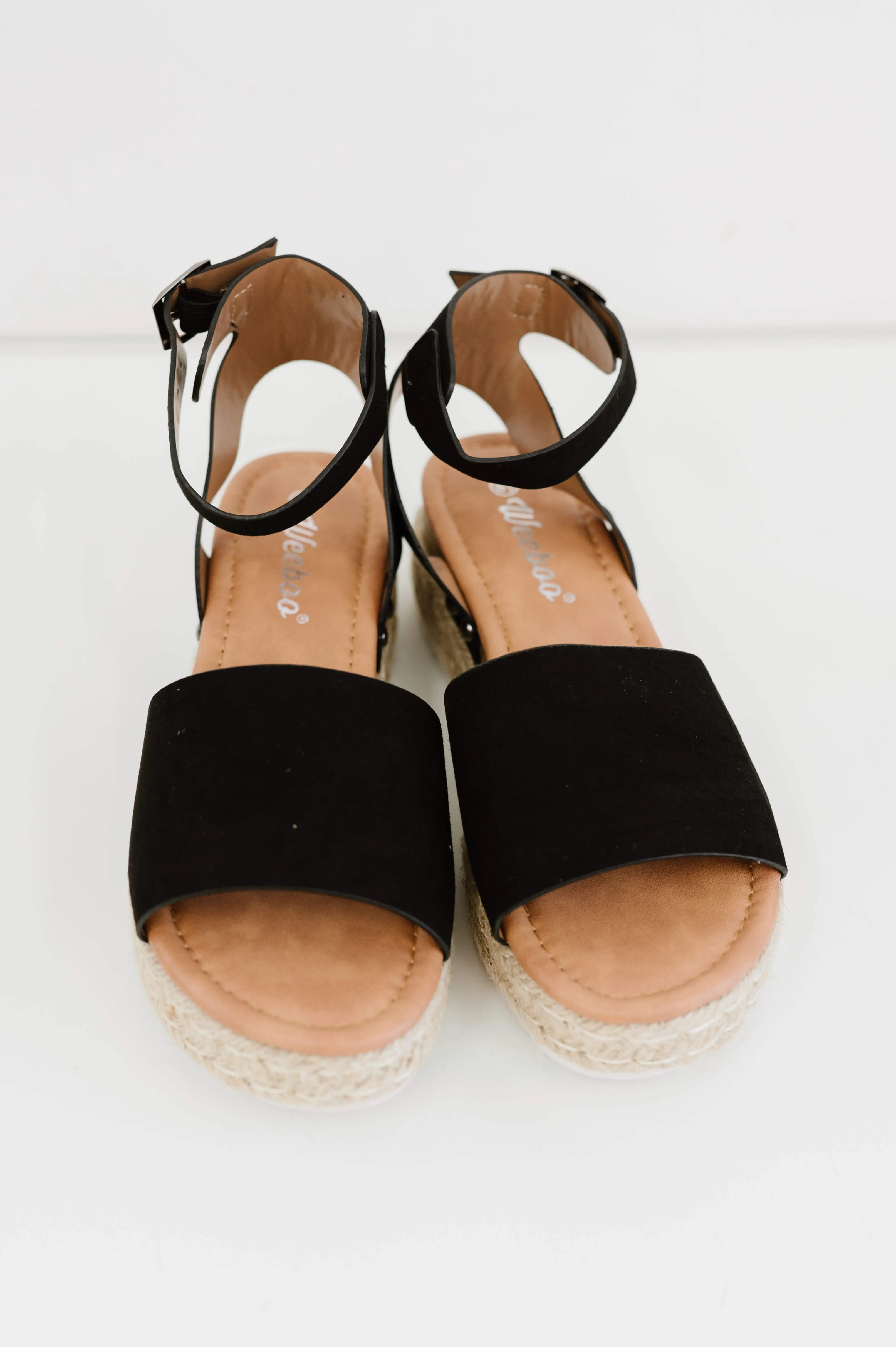 Every Step Espadrille Platform Sandal in Black