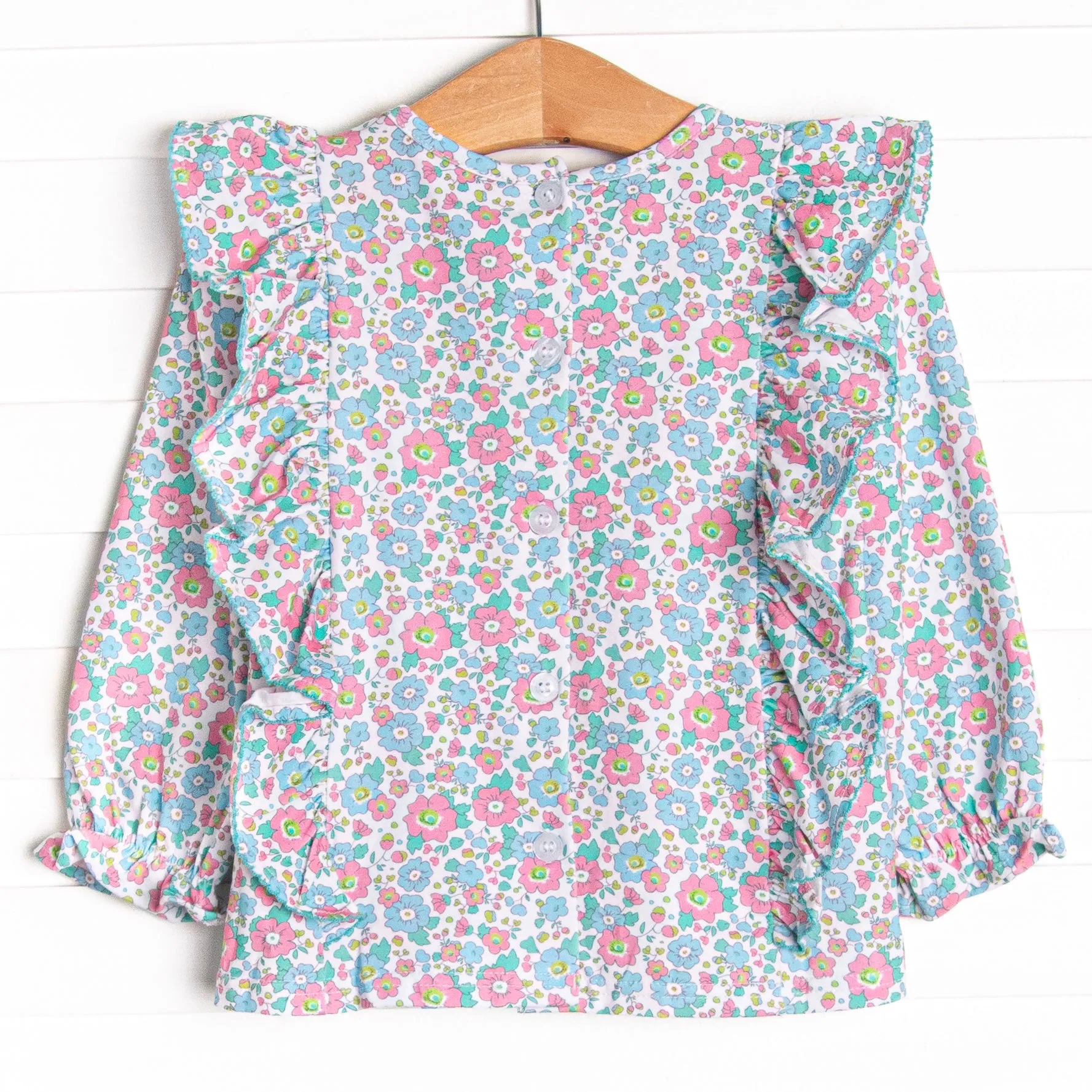 Fan Favorite Florals Top, Green
