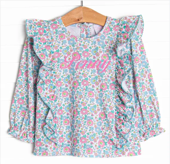 Fan Favorite Florals Top, Green