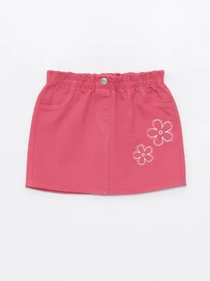 Floral Baby Girl Skirt with Elastic Waist