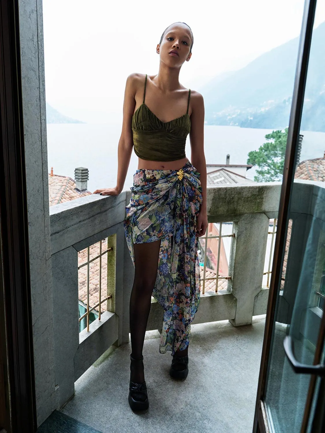 Floral Draped Skirts