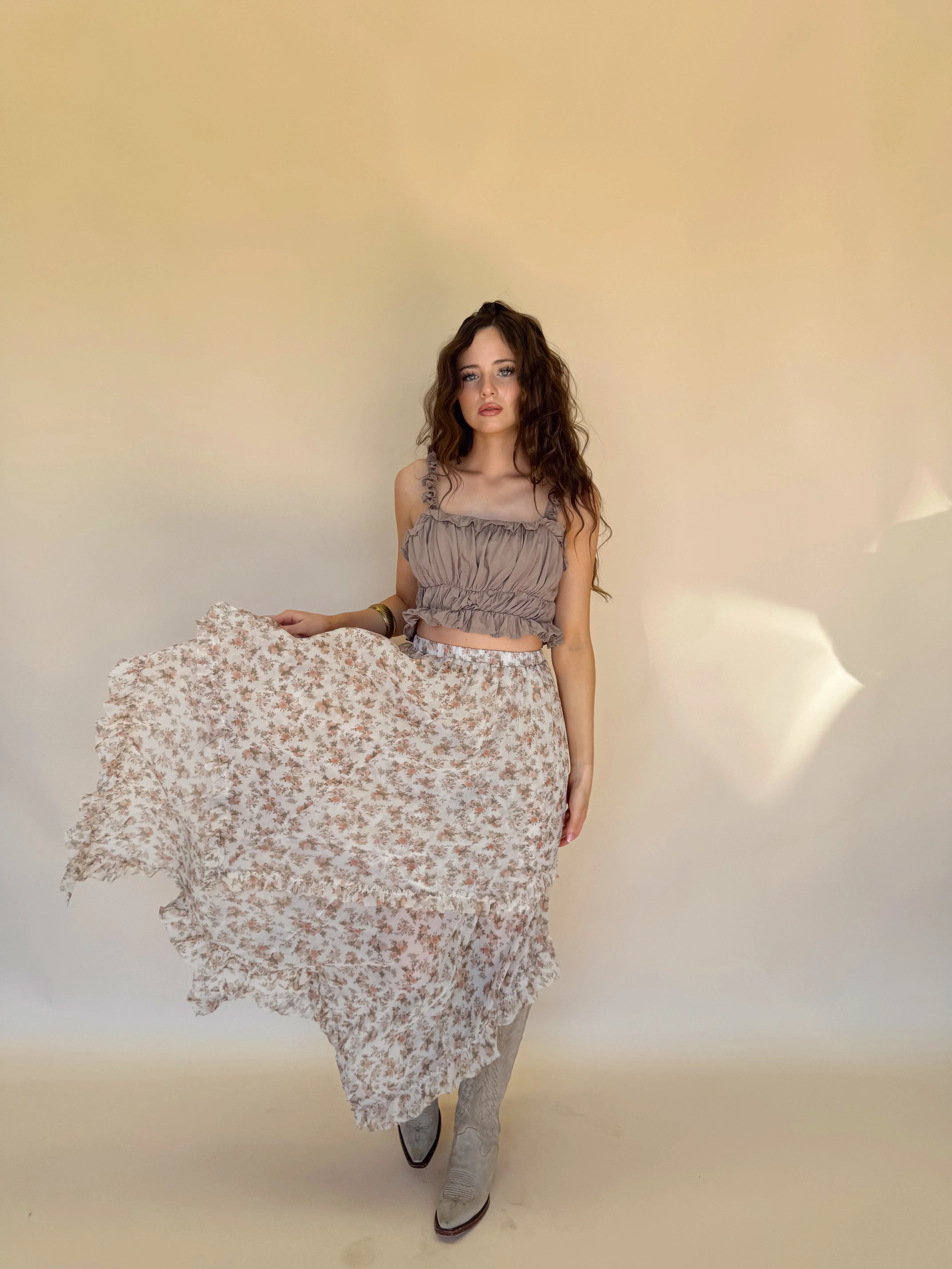 Foliage Midi Skirt