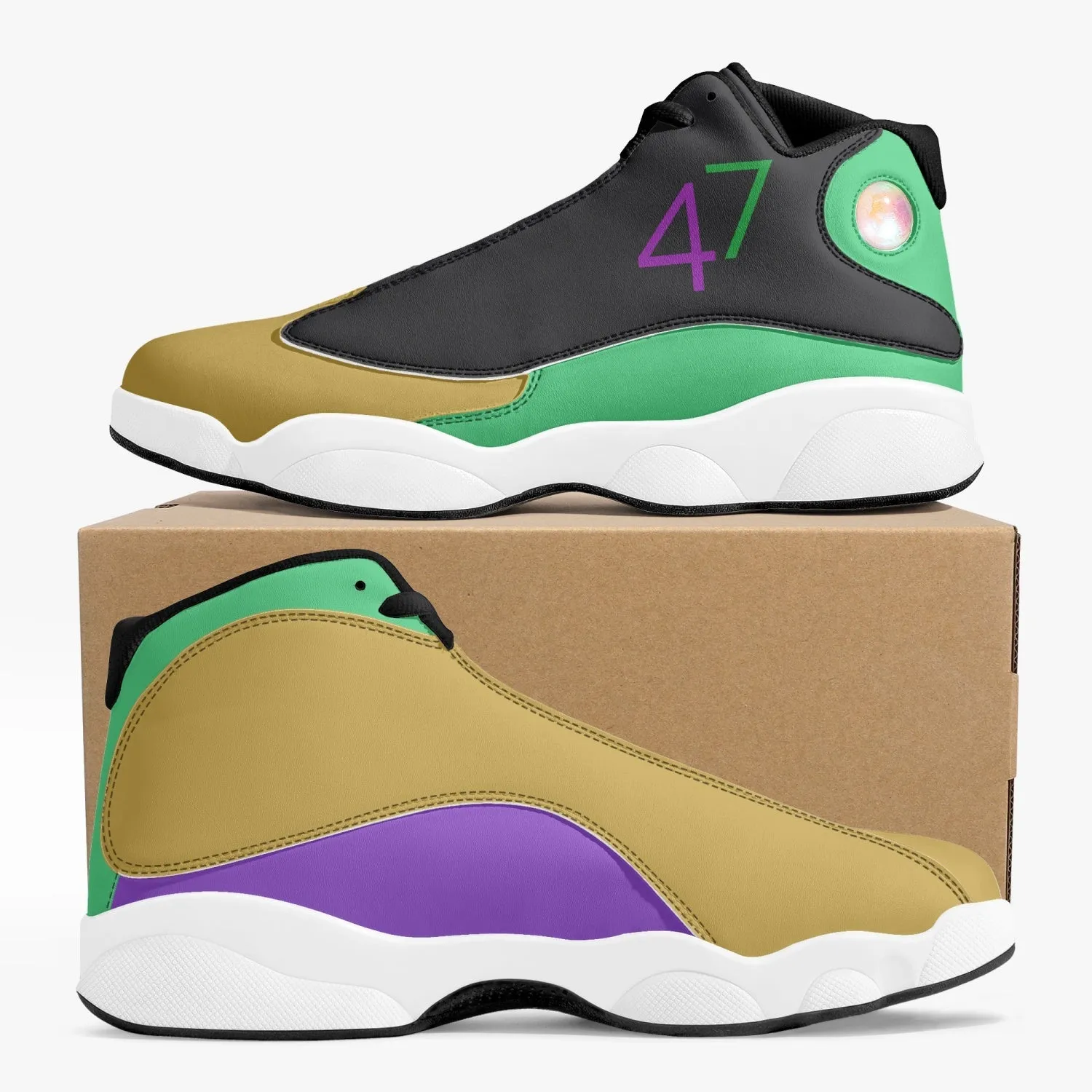 FOUR SEASONS ( High-Top Leather Basketball Sneakers )