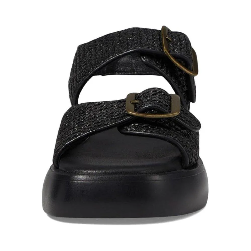 Free People Sandals Mandi Black Woven Platform Shoes