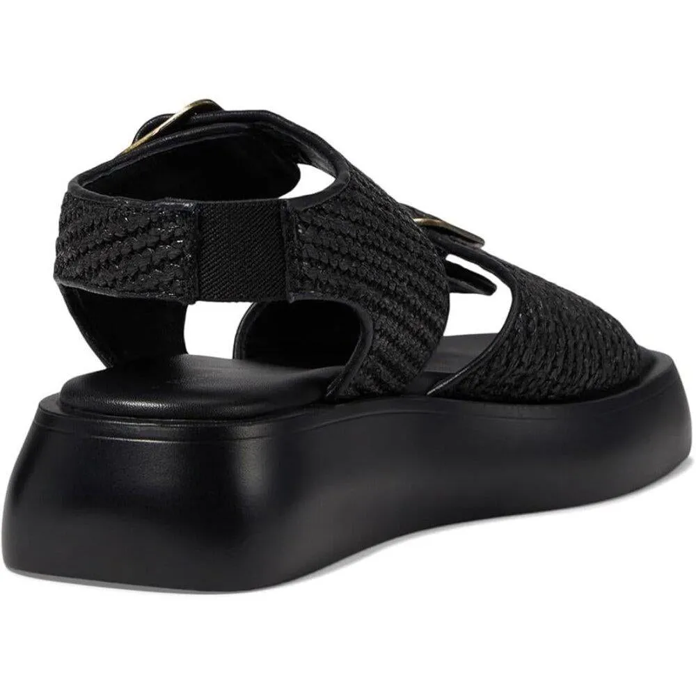 Free People Sandals Mandi Black Woven Platform Shoes