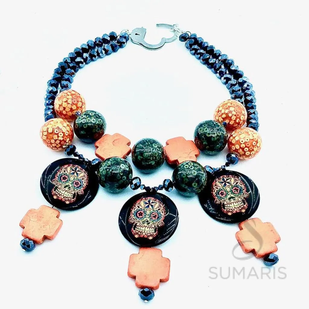 FRIGHT NIGHT OOAK STATEMENT NECKLACE