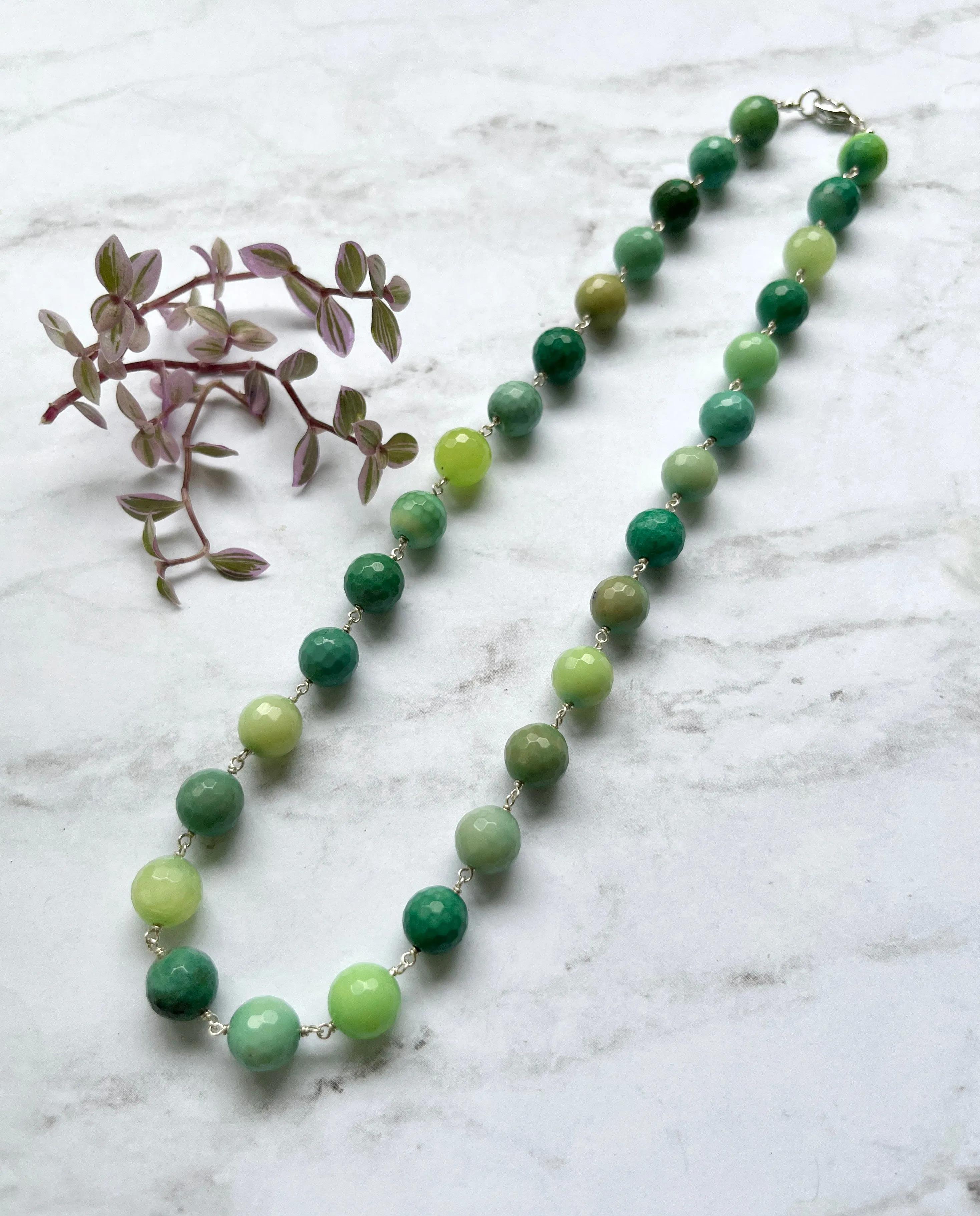 Gem necklaces - silver