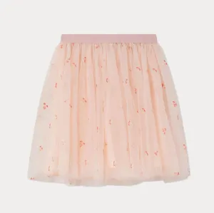 Girls Pink Floral Tutu Skirt