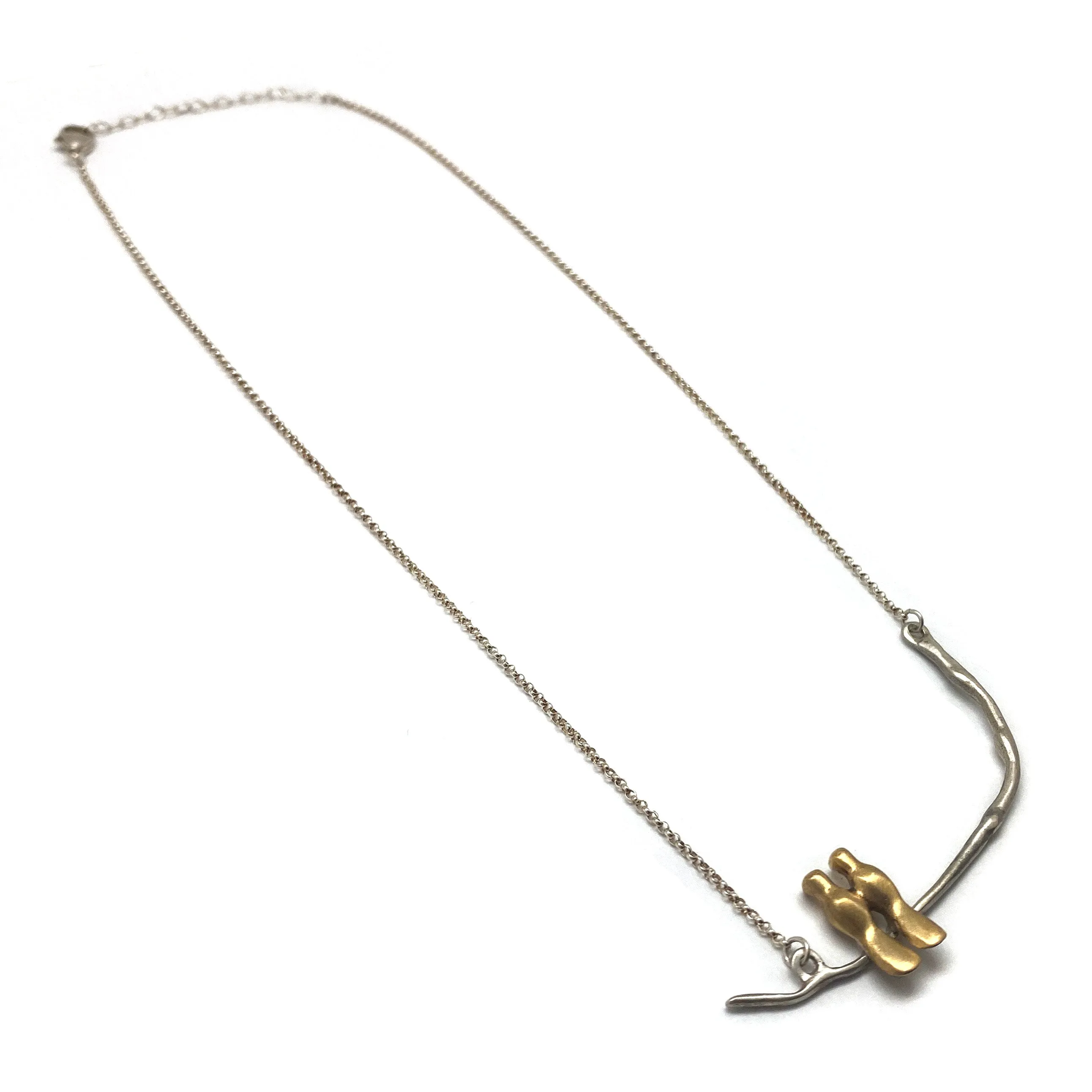 Gold Vermeil Perched Pair Necklace