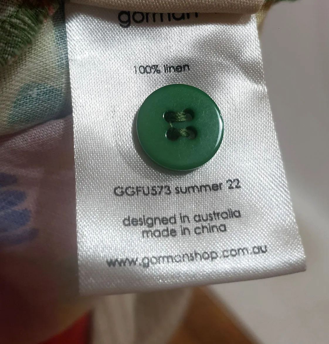 Gorman cropped linen floral top size 10