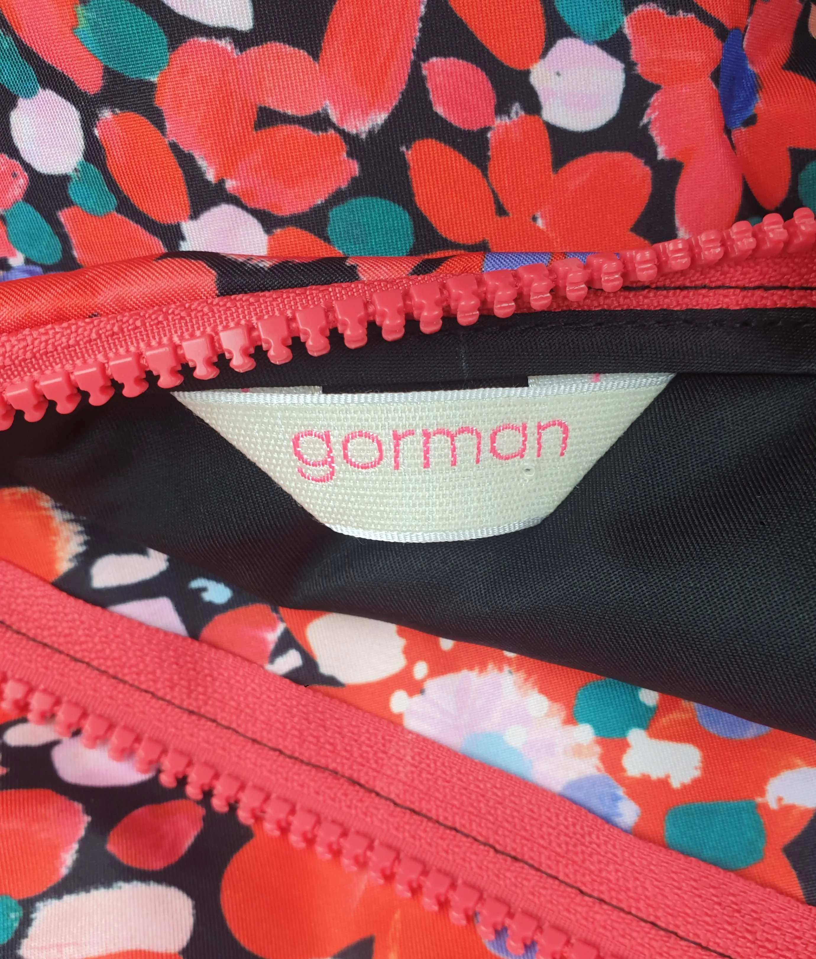 Gorman red floral adjustable small bag