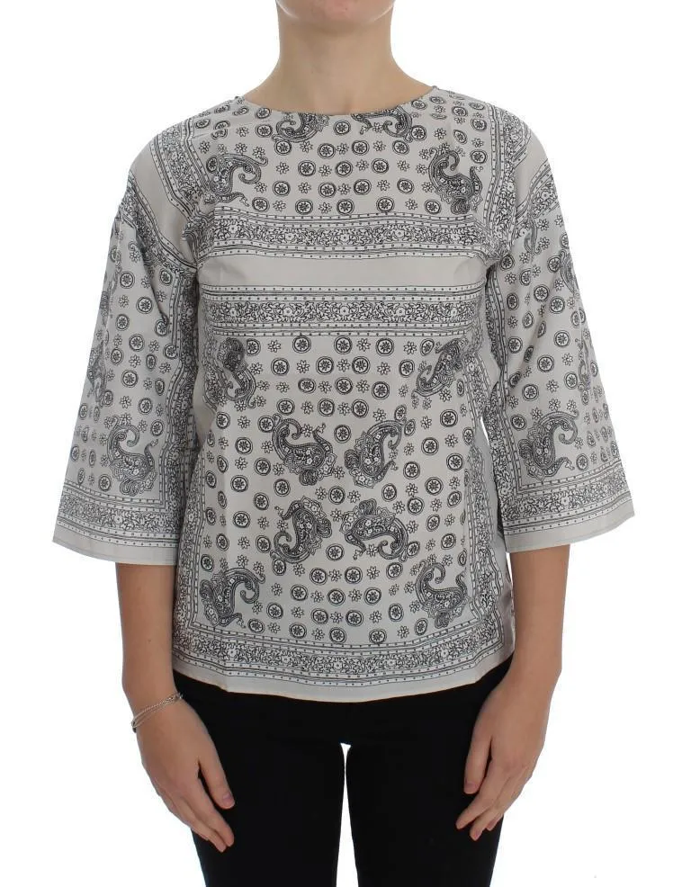 Gray 3/4 Sleeve Blouse Tunic