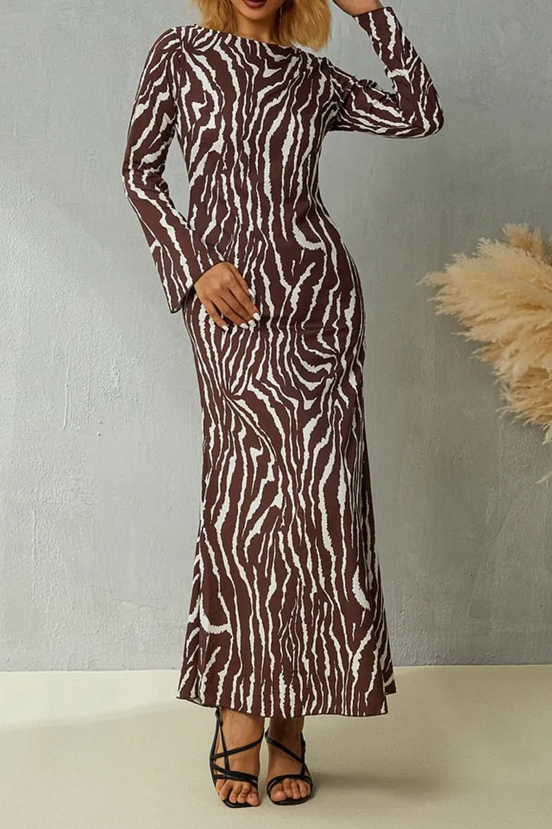 HBR1297 Wild Streak Maxi Dress
