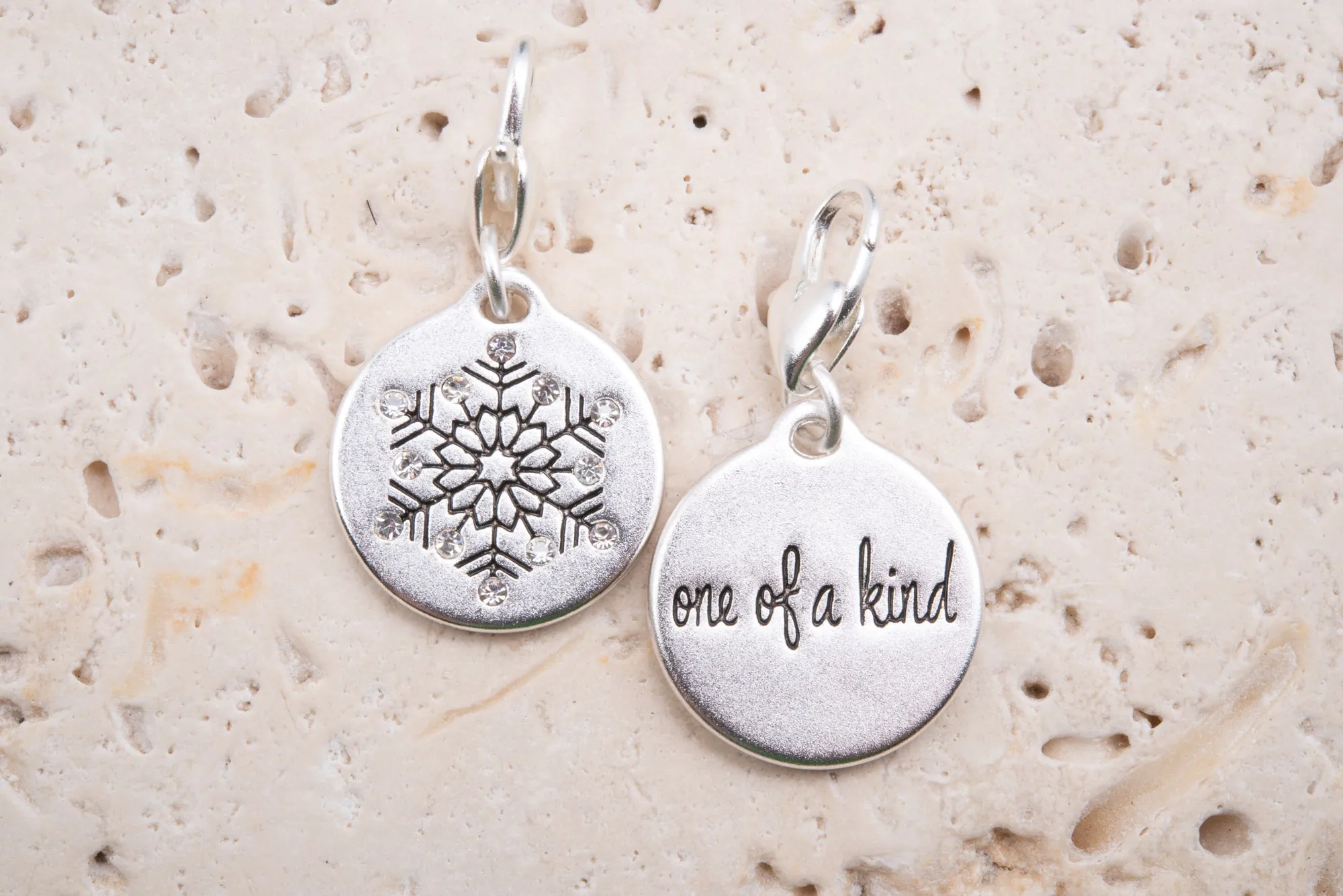 Heartfelt Emotions Silver 1-Tone Medallion - Snowflake