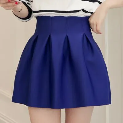 High Waist Women Skater Skirt Spring AutumnJoker Black Wine Red Purple Skirts Womens Saia Korean Style Ball Gown Faldas