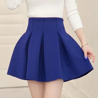 High Waist Women Skater Skirt Spring AutumnJoker Black Wine Red Purple Skirts Womens Saia Korean Style Ball Gown Faldas