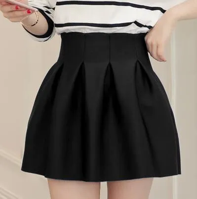 High Waist Women Skater Skirt Spring AutumnJoker Black Wine Red Purple Skirts Womens Saia Korean Style Ball Gown Faldas