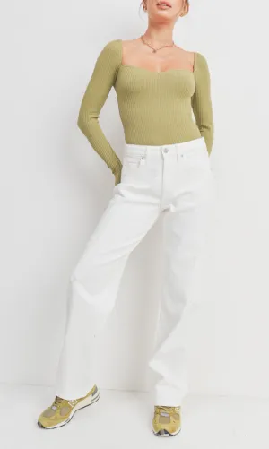 High Waisted Cargo Straight Leg Jeans