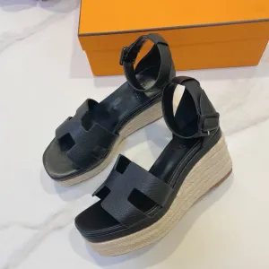 HM Elda espadrille Black Cowhide 212234