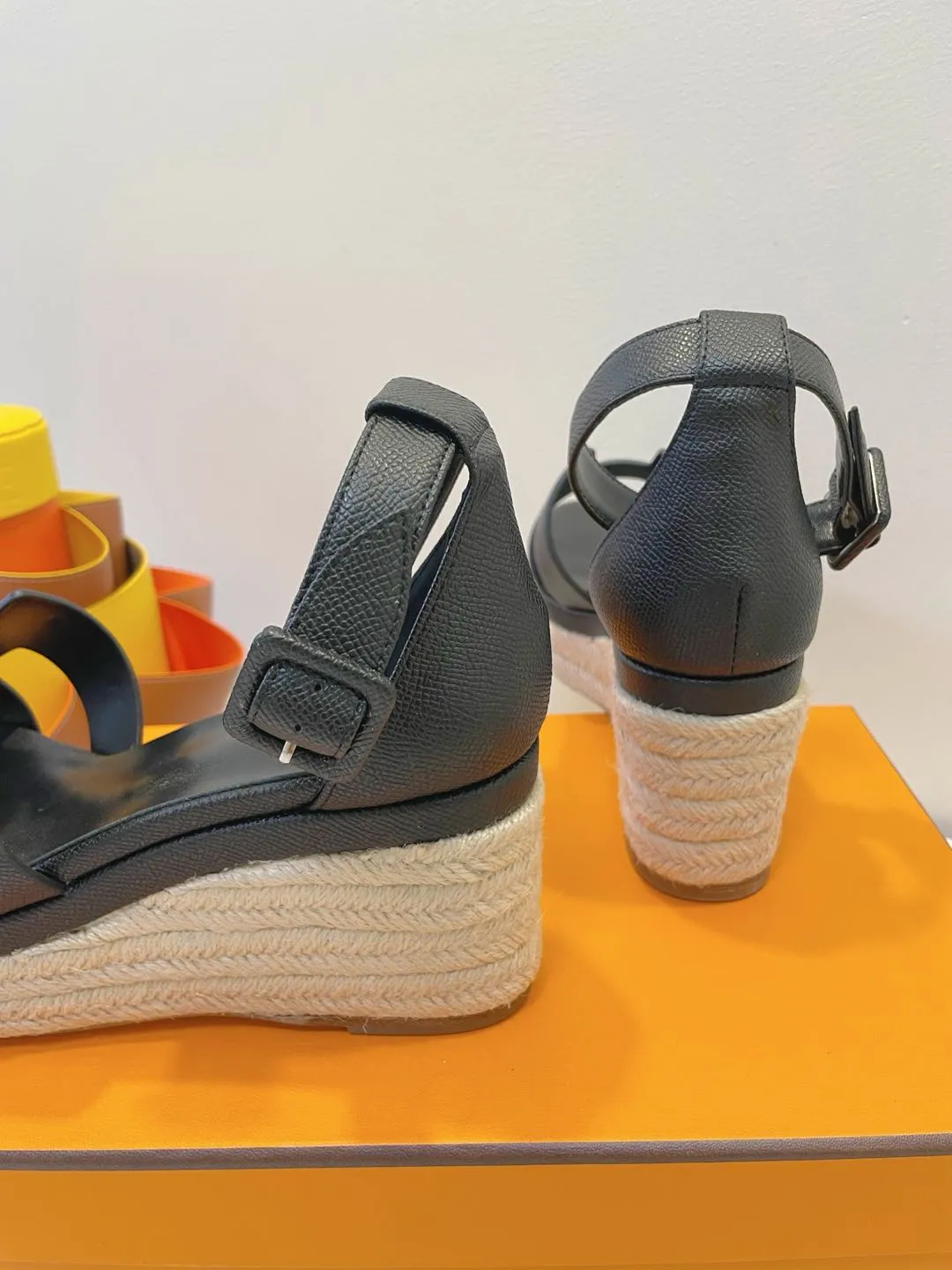 HM Elda espadrille Black Cowhide 212234